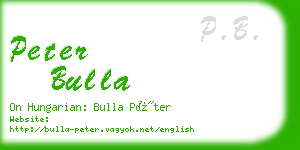 peter bulla business card
